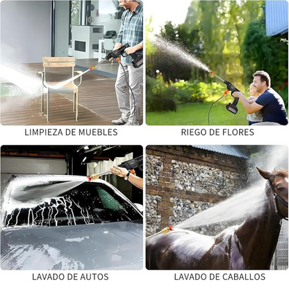 HIDROLAVADORA INALÁMBRICA MULTIFUNCIONAL CON BATERÍA RECARGABLE